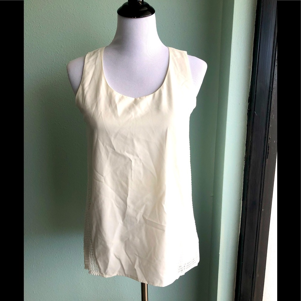 Cynthia Rowley cream sleeveless tank